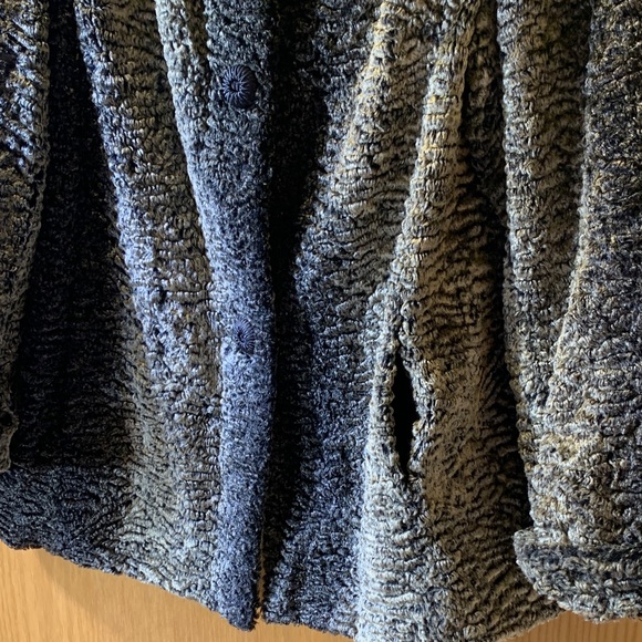 Perry Ellis Brown/Tan Snap Button Teddy Jacket- Size M - Picture 2 of 6